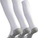 CWVLC Soccer Socks (1/3/5 pairs) Team Sport Knee High Socks for Adult Youth Kids (Large)