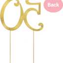 50 Cake Topper - Premium Gold Metal - 50th Birthday or Golden Anniversary Party Sparkly Rhinestone Decoration Makes a Great Centerpiece - Now Protected in a Box