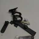 Renovators Supply Manufacturing Black Wrought Iron Ring Pull Gate Latch 7 in Barn Door Fence Gate Lock with Hardware