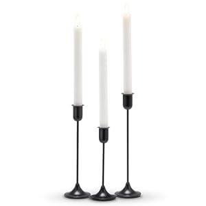 Candle Holder 3 PCS Candlestick Holders, Black Taper Candle Stick Holder, Modern Decorative Centerpiece, Christmas Decor, Gift for Home Fireplace Housewarming Candelabra Dcor