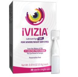iVIZIA Eye Gel for Nighttime Dry Eyes, Preservative-Free, 30 Single-use vials