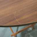 Foldable Round Table Small Dining Table Outdoor Stall Table Camping Table Portable Table Balcony Coffee Table, Size: 80CM/31.4 IN