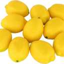 10pcs Artificial Lemons Simulation Lifelike Lemons Fake Fruit for Home Kitchen Wedding Party Decoration Photography (Big Size, Yellow)