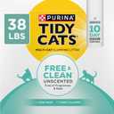 Purina Tidy Cats Free and Clean Unscented Cat Litter - 38 lb. Box (38 Pound (Pack of 1))