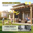 Outdoor Roller Shade 6'W x 6'H Cordless Shades Roll Up, Folding Exterior Patio Blinds, Blackout Sunshades Curtains for Outside Porch Screens, Apartment Balcony, Pergola (Brown), 72"W x 72"H
