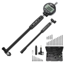 Neoteck Digital Dial Indicator Bore Gauge with 0.7"-6"/0.0005" Measuring Range and 6" Measuring Depth Dial Bore Gauge Set with 23PCS Anvils for Engine Cylinder Measurement-Black