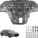 Carbon Steel Engine Splash Shield Fit for Hyundai Sonata 2020-2024, Engine Case Guard Under Engine Cover, Front Engine Guard Mud Flaps Including Screw Hardware.