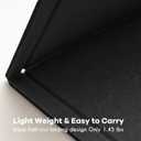 Lightomorrow Bulletin Board, 36 x 24 inches Felt Board - Decorative Pin Board, Cork Board Alternative for Wall, 3' x 2' Foldable Self-Adhesive Vision Board Prayer Board with 20 Pushpins - Black, 23.6" x 35.4"