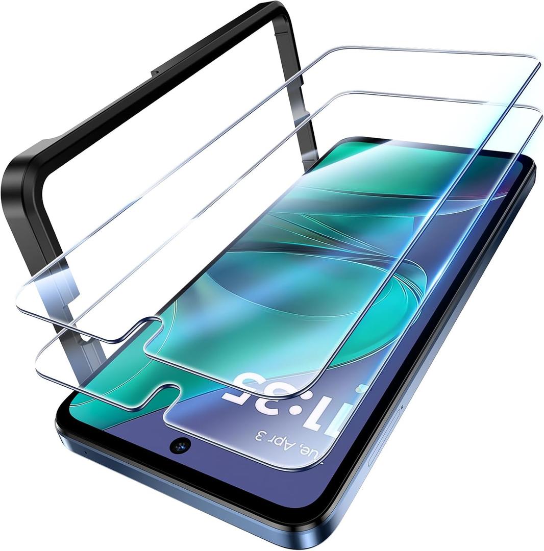 UniqueMe 3 Pack for Motorola Moto G Stylus 5G 2025 Screen Protector Tempered Glass 9H Hardness No-Bubble Screen Cover Easy Install with Tool