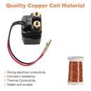 WATERWICH Starter Solenoid Relay Compatible with Mercury Mariner Outboard Engine 8HP 9.9HP 25HP 30HP Replacement for 853809001 881352T 8M0098898