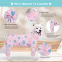 Dog Surgery Suit Long Sleeve, Dog Recovery Suit Female Male with Zipper Closure Post Spay, Neuter, Dog Onesie Shedding Suit Full Coverage Bodysuit (Pink, XL)