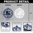 2 x Police Car Hanging Ornament, Officer Pendant for Rear View Mirror, Cop Retirement Gift, Graduation Gifts for Policeman Women Man (1)