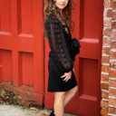 Girls Dress Kids Mesh Long Sleeve Dresses Self Belted Elegant Bodyco, 9-10 Years, Black