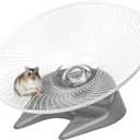 Silent Hamster Exercise Wheels - Quiet Spinner Hamster Running Wheels with Adjustable Stand for Gerbils Mice Or Other Small Animals,Medium (7.3x6.7x4.5 INCH)