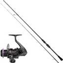ROOBLINOS BASS Hunter Fishing Rod and Spinning Reel Combo 6.9ft Lightweight Carbon Fiber Fishing Pole Set Freshwater & Saltwater Bass Trout and Panfish Lakes Rivers Fishing