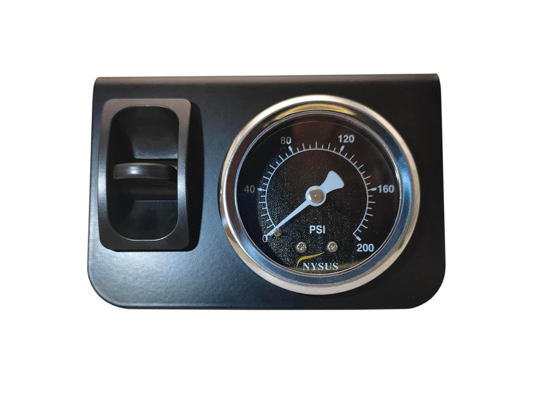 NYSUS in Cab Single Air Gauge Control Kit with Paddle Valve and Air Fittings for Air Suspension Controller (Paddle Switch)