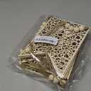 Menkxi 2 Pcs Eid Mubarak Banner Decorations Wooden Ramadan Eid Decoration for Home Rustic Ramadan Mubarak Garland Hanging Supplies for Mantel Fireplace Muslim Home Indoor Outdoor Party(Natural, Black)