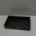 Black Wooden Napkin Holder Guest Towels Holder Flat Bathroom Napkins Holder Disposable Hand Towel Tray Cocktail Napkin Holder for Table Kitchen Counter Modern Paper Towel Holder Basket Accessories