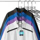 Limogoo Shirt Hangers Space Saving, 5 in 1 Multi Layer Clothes Hanger with Non-Slip Foam Padded, Heavy Duty Metal Thick Magic Closet Organizers and Storage for Coat, Sweater, T-Shirt, 4 Pack (Black)