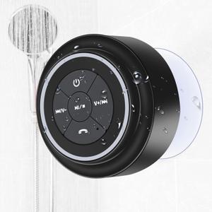 Waterproof Shower Speaker, Portable Bluetooth Speaker with Suction Cup, IPX7 Waterproof Wireless Speaker Teen Boys Gift Ideas for Shower Bathroom, Pool, Travel, Beach (Black without Light)