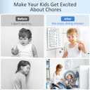 Chore Chart for Kids Dry Erase Chore Board ADHD Tools for Kids to Do List Checklist Task Board Routine Chart Planning Board for Fridge with 10 Sliders and Magnetic Marker, White and Blue, 1 Pack