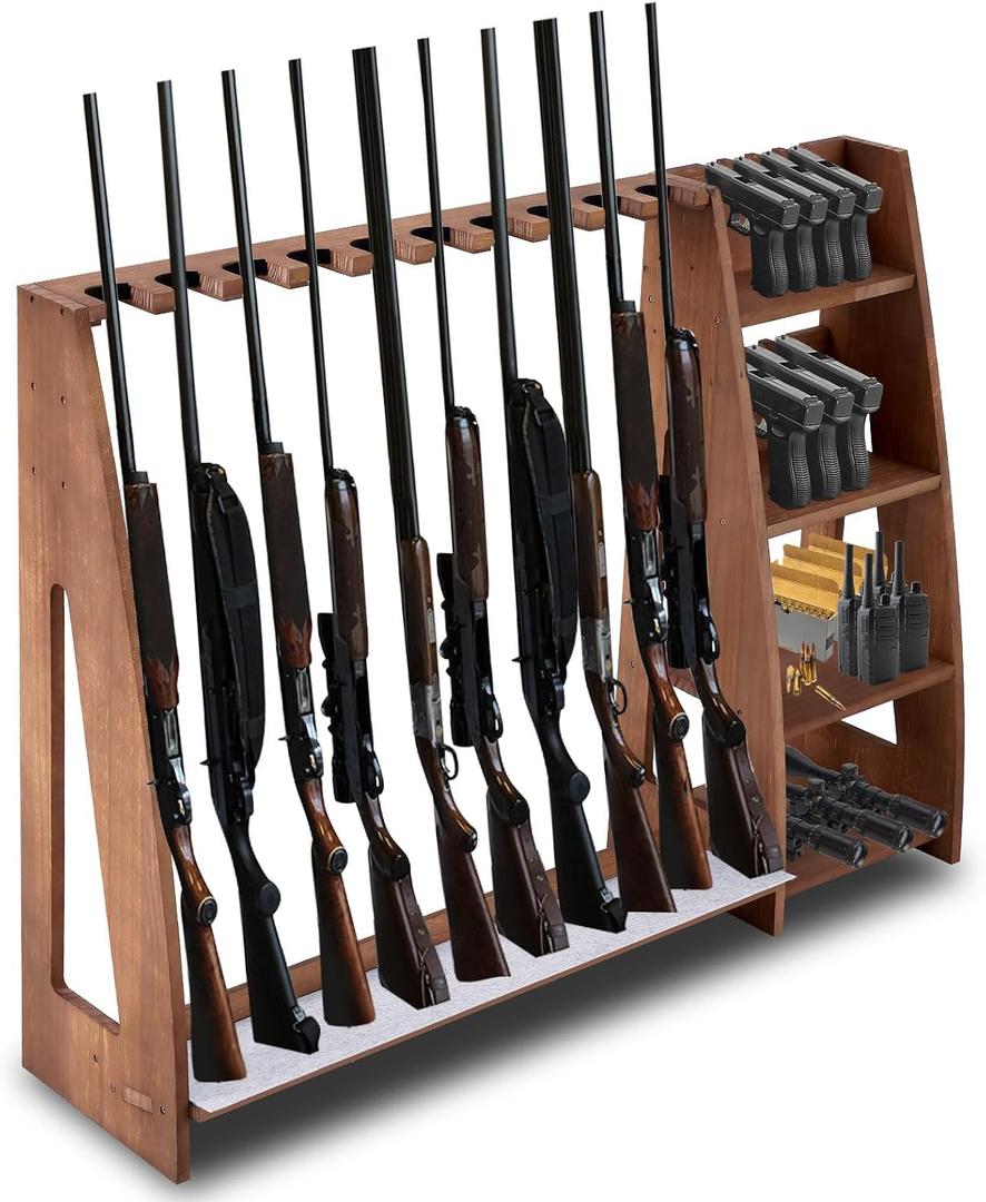 Wooden Walnut Gun Rack with Holder, Indoor Floor Standing Rifle Rack, 
Product Dimensions	32.68"D x 12.2"W x 5.31"H