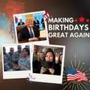 Talking Pop Up Birthday Card for Men and Women with Lights & Blow-out Candle, Real Voice Birthday Message with DIY Numbers, Funny Political Dad Birthday Gift for Men and Fans with Golden Cover