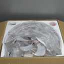 LEDIARY Caged Ceiling Fan with Light and Remote, 16in Small Low Profile Ceiling Fans with Lights, 6 Speed and Reversible Farmhouse Flush Mount Ceiling Fan for Bedroom, Kitchen, Living room (White and Gold)