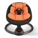 Electric Baby Swings for Infants, Portable Baby Swing with Preset Melodies, Bluetooth Swing for Newborn, Indoor & Outdoor(Black)