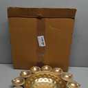 INDACORIFY Urli Bowl Diya Flower Shape Decorative Handcrafted Floating Flowers with Tea Light Candles Home Office Rooms and Table Decor Diwali Decoration Home Decor