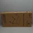 Vaunn Medical Pneumatic Adjustable Overbed Bedside Table with Wheels (Hospital and Home Use) (Black)