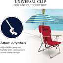 CARIBBEAN JOE Umbrella for Beach Chair, Adjustable and Universal, UV Protection