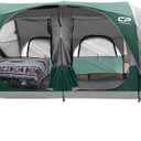 CAMPROS CP Tent 12-Person-Camping-Tents,3 Room Family Tents,Waterproof Windproof Family Tent with Top Rainfly,6 Large Mesh Windows,Double Layer,Easy Set Up, Portable with Carry Bag-20' x 9' x 72"(H)