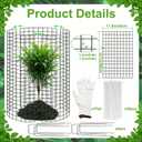 9 Pack Plant Protectors from Animals, 11.8 x 15.7 Inch Metal Plant Cages, Garden Cage to Keep Animals Out, Wire Plant Protectors for Rabbit Chicken Squirrel