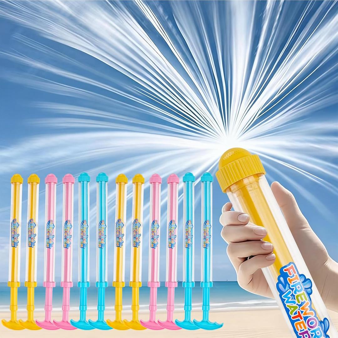 12 Pack Creativity Fireworks Water Gun, Sprays Water Like Fireworks, Squirt Gun for Kids, Bulk Samll Water Blaster Summer Pool, Backyard, Beach, Birthday Party Outdoor Game Toys