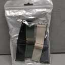 4 Pack Stretchy Nylon Solo Loop Bands Compatible with Apple Watch 49mm 46mm 45mm 44mm 42mm 41mm 40mm 38mm, Elastic Sport Strap for iWatch Ultra/2 Series 10 9 8 7 SE 6 5 4 3 2 1 women (Black/Starlight/Nude Pink/Smoke Violet)