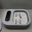 ALLJOY Foot Spa Bath Massager with Heat, Collapsible Foot Massager Spa Soaking Tub with Bubbles, Pumice Stone, Timer, 6 Shiatsu Massage Rollers Pedicure FootSpa for Relaxation, Gifts for Dad, Mom