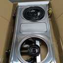 Double Burner Propane Gas Cooktop,Camping Portable LPG Gas Stove, Auto Ignition Stainless Steel Countertop With Regulator And Gurner Grate