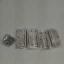 6 Pack Nickel Door Hinges Brushed Nickel 3 1/2 Interior Door Hinges Satin Nickel 3.5 Inch with 5/8 Radius Corners 3 "x 3 " Silver Hardware Controls JIW Garage Factory