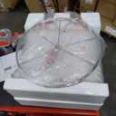 PoKat 23" Table Lamp, Farmhouse Bedside Lamps for Bedroom Set of 2, Ceramic End Table Lamps for Living Room, Traditional Nightstand Desk Lamps, Frosted White Lamps, Medium