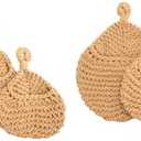 Cwmiibili Only 3Pcs Boho Hanging Basket, Wall Hanging Fruit Basket for Storage, Vegetable Keeper for Potato, Onion Garlic