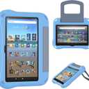 8 Tablet Case for Kids(2022/2020 Release,12th/10th Generation),Incompatible with iPad Samsung,Light Weight Shock Proof Friendly,Foldable Stand at Any Angle,Portable Handle Kid-Proof Case (Light Blue)