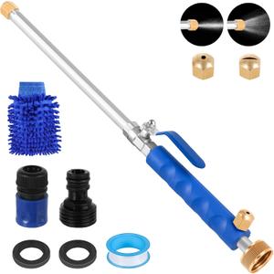 Upgraded Jet Nozzle for Garden Hose 2-in-1 Jet Nozzle High Pressure Hose Nozzle with 2 Different Nozzles and Hose Quick Connectors for Car Pet Garden Cleaning at Home