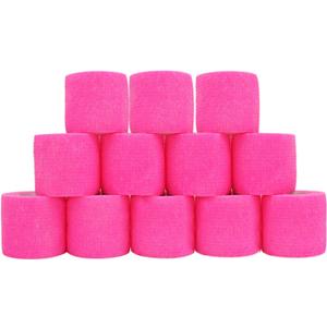 Bandages Vet Wrap for Horses Medical Tape Bandage Self Adhering Bandage Wrap Self Stick Bandage Wrap Vet Tape 2 Inch x 11 Pack Neon Pink Cohesive Tape Sports Wrap Cohesive Bandage