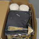 Graduation Plates and Napkins 2026, Graduation Decorations 2026, 403pcs Black and Gold Graduation Decorations with Disposable Plates Napkins Cups Tablecloth, Serve 50