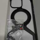 Metal Frameless Stand Phone Case Compatible with iPhone 16 Pro Max Phone Case Metal Magnetic Frameless Kickstand Case (Metal Black Case)