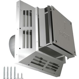 4" x 6-5/8" 46DVA-HC Horizontal Square Termination Fit for Direct Vent Gas Stoves or Fireplaces Vent