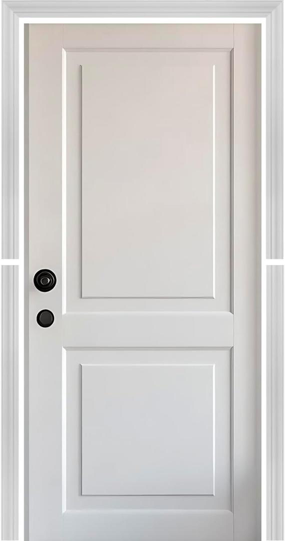 Peel and Stick Door Frame Trim Kit, 37" x 82" Self Adhesive Premade Doors Trim Molding Wainscoting Panels Pre-Cut for Door Frame Decor, 33 inches x 82 inches