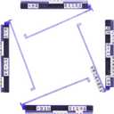 Mahjong Racks with Pushers, Anti-Slip Design Clear All-in-One Mahjong Racks and Pushers - Modern American Mahjong Tile Racks Set of 4 (Bling Purple)