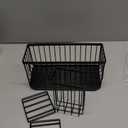 TomCare Extra Large 11'' Sink Caddy With Drain Tray Non-slip Kitchen Sink Organizer With 2 Adjustable Dividers High Brush Holder Rustproof Sponge Holder Kitchen Storage Accessories for Counter (Black)